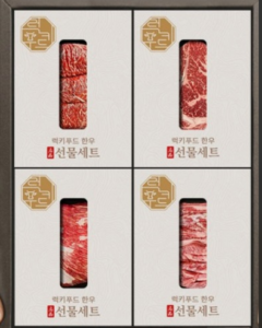 10만원 이하 추석 한우선물세트 럭키푸드 마장동 1++등급 800g 부모님 명절선물