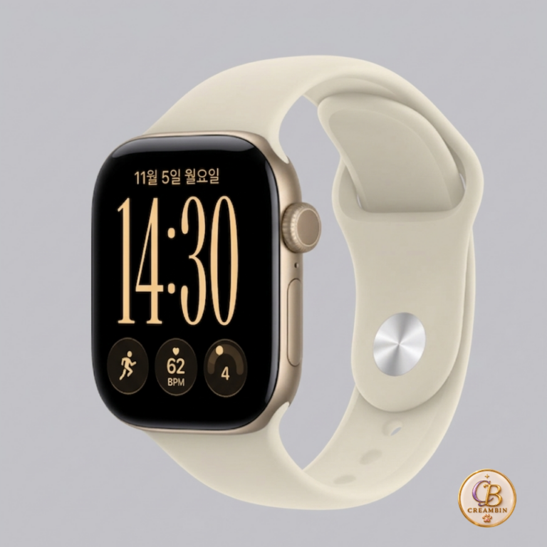 애플워치12 사전예약 42mm GPS 라이트 골드 알루미늄 샌드 스포츠 밴드 MJED4KH/A